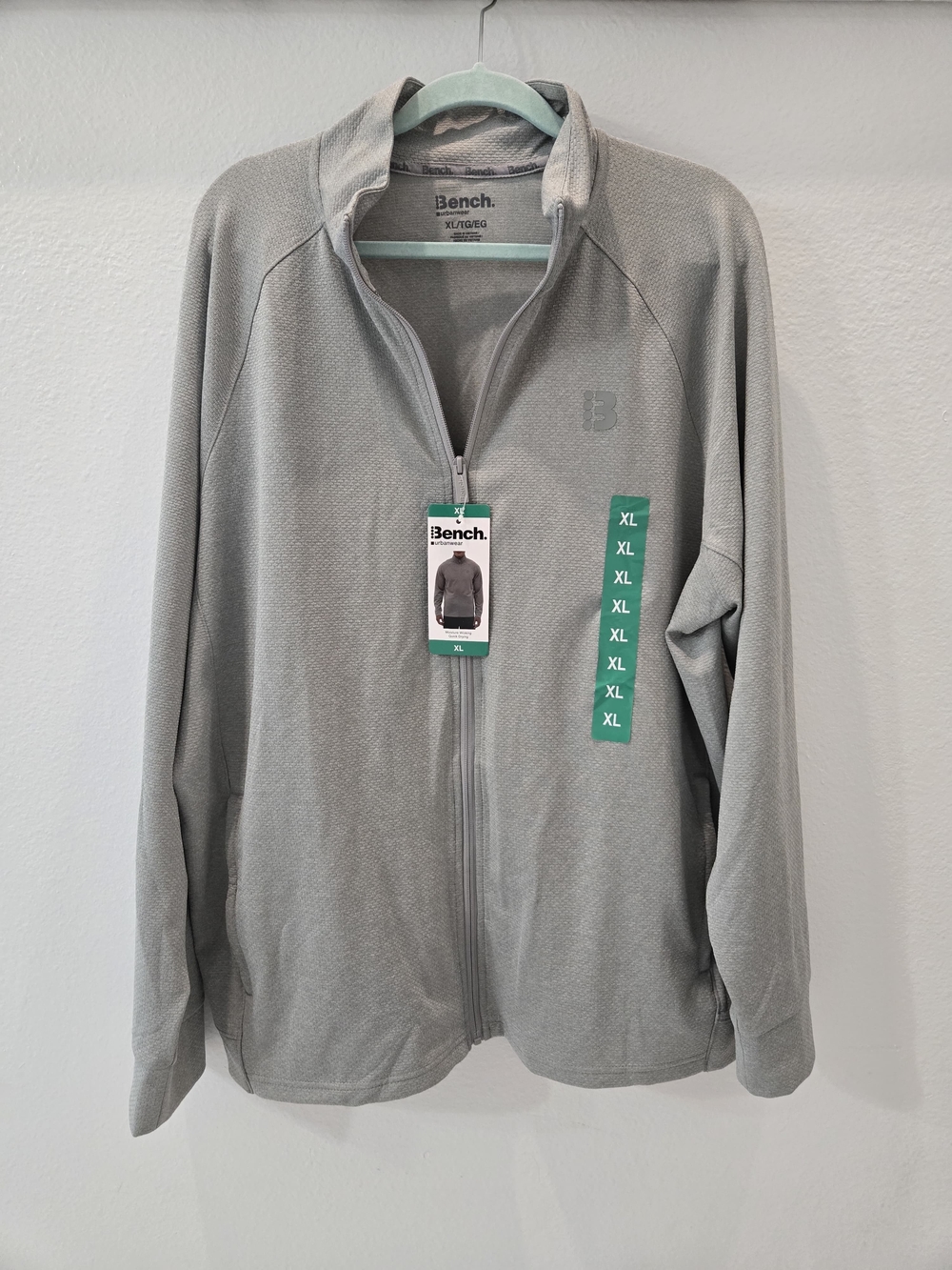 Bench Men’s Full-Zip Jacket in Light Gray